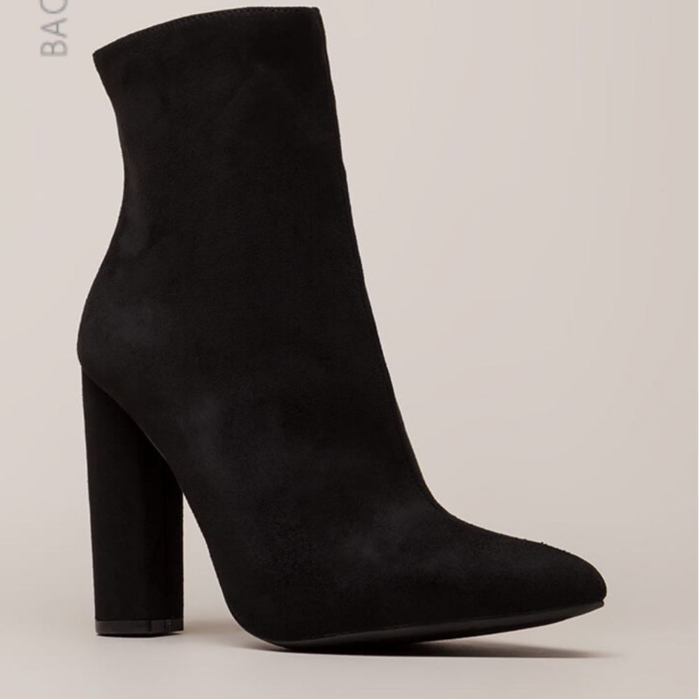 Liliana Black Suede Booties